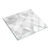 GLASPLATTE 60x52 cm Abstrakt - Weiß, Glas (60/0.4/52cm) - TULUP