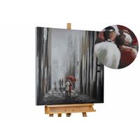 ÖLGEMÄLDE 80/80 cm - Schwarz/Grau, Holz/Textil (80/80cm) - KUNSTLOFT