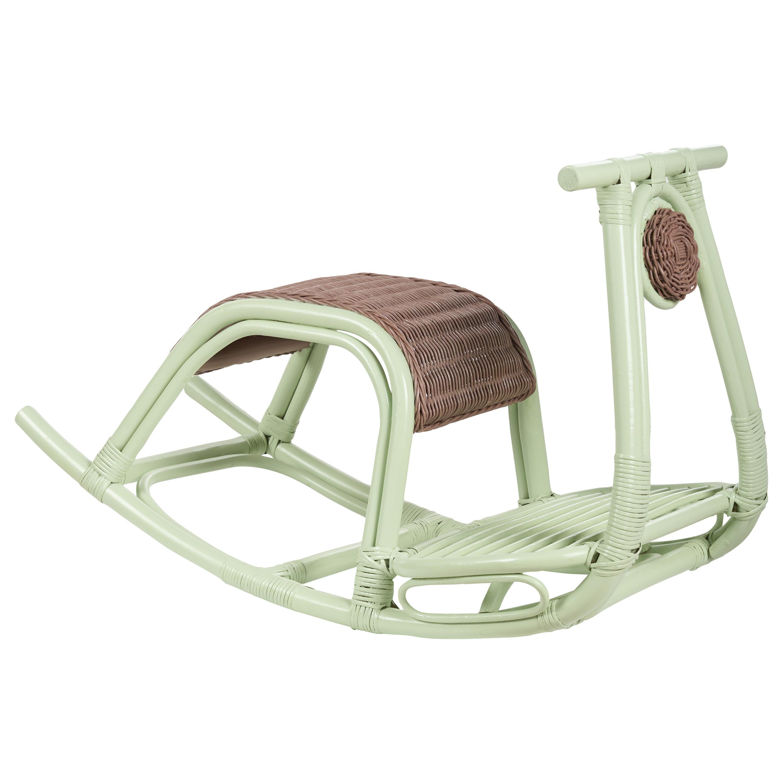 KINDERSESSEL Hellgrün Aspria - Hellgrün/Braun, Naturmaterialien (42/53/85cm) - Beliani
