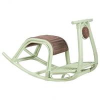 KINDERSESSEL Hellgrün Aspria - Hellgrün/Braun, Naturmaterialien (42/53/85cm) - Beliani
