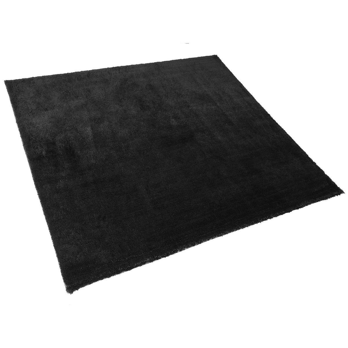 SHAGGY-TEPPICH Evren 200/200 cm - Schwarz, Kunststoff (200/200cm) - Beliani