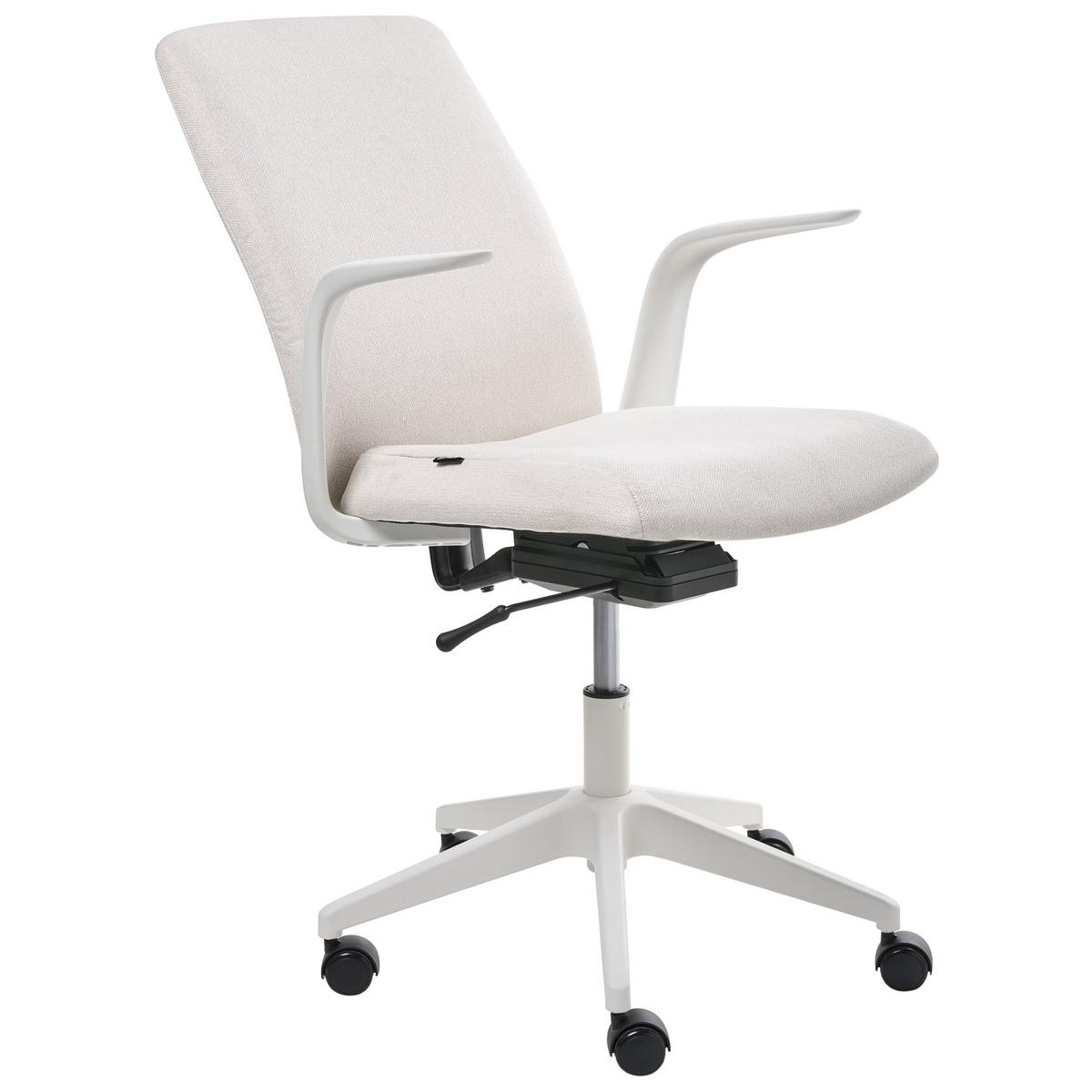 BÜROSTUHL Stoff Hellbeige Captain - Beige, Textil (62/100/58cm) - Beliani