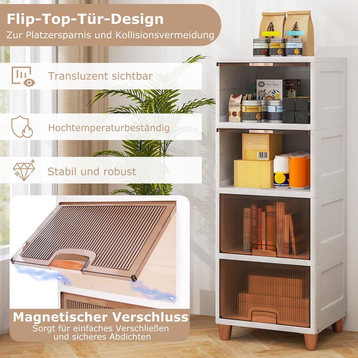 AUFBEWAHRUNGSBOX 150 L Weiß - Weiß, Kunststoff (45/117/38cm) - COSTWAY
