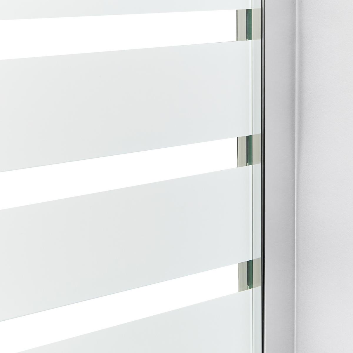 BADEWANNENAUFSATZ 140/100 cm Silber Tuapi - Transparent/Silberfarben, Glas (100/140cm) - Beliani