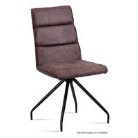 ESSZIMMERSTUHL (4er-Set) Devnet 47x92x60 Schwarz/Braun - Schwarz/Braun, Kunststoff (60/92/47cm) - 58aufmkessel