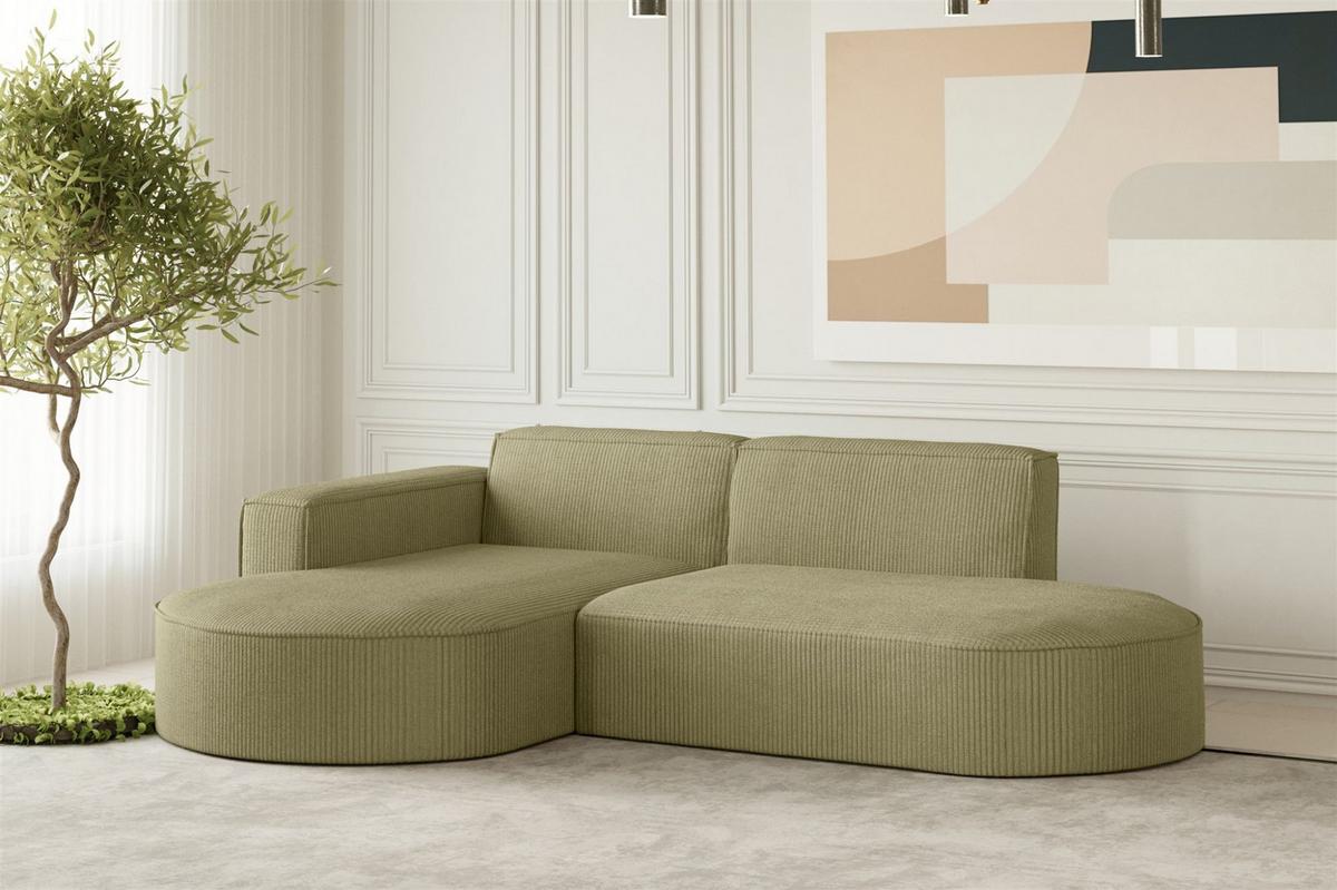 SOFASET Palma In Scala - Opal, Holzwerkstoff/Textil (236/78/165cm) - Fun Möbel