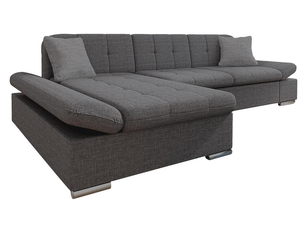 ECKSOFA Montana, Seite: Links - Chromfarben, Holz/Textil (278/161cm) - MIRJAN24