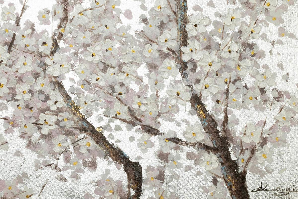 ÖLGEMÄLDE 120/60 cm - Weiß, Holz/Textil (120/60cm) - KUNSTLOFT