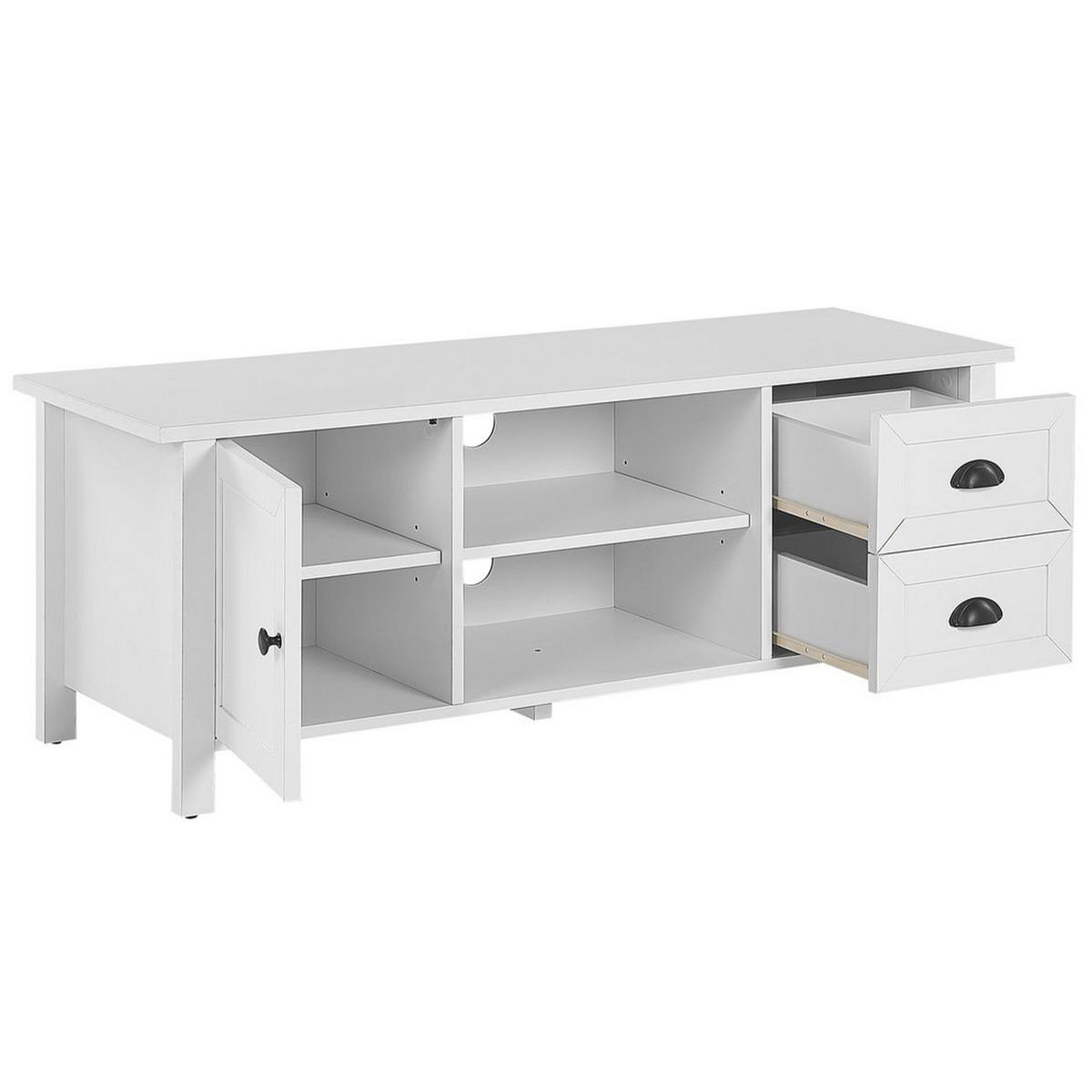 TV-MÖBEL Weiß HONOLULU 42/120/46 cm - Weiß, Holzwerkstoff (120/46/42cm) - Beliani
