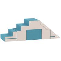 KINDER Schaumstoff Bausteine 2er Set Bausteinset mit Samtoptik Beige+Blau - Beige, Textil (39/131cm) - AIYAPLAY