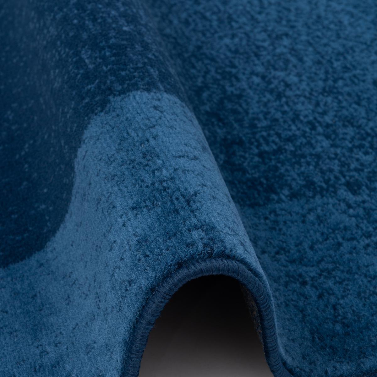 MODERN DESIGNER VELOURS TEPPICH SAMBA - Dunkelblau, Textil (120/170cm) - Pergamon