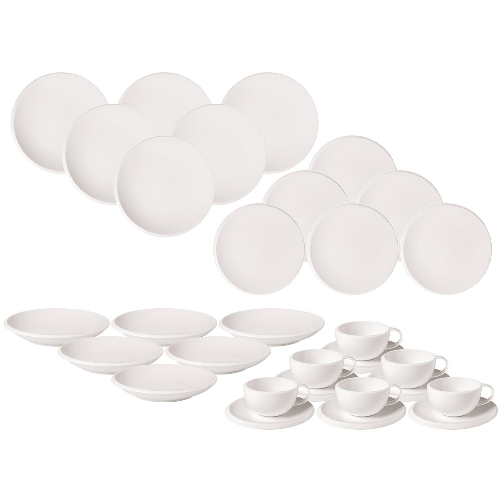 KOMBISERVICE NewMoon weiß 30-tlg. - Weiß, Keramik (2/2/2cm) - Villeroy & Boch