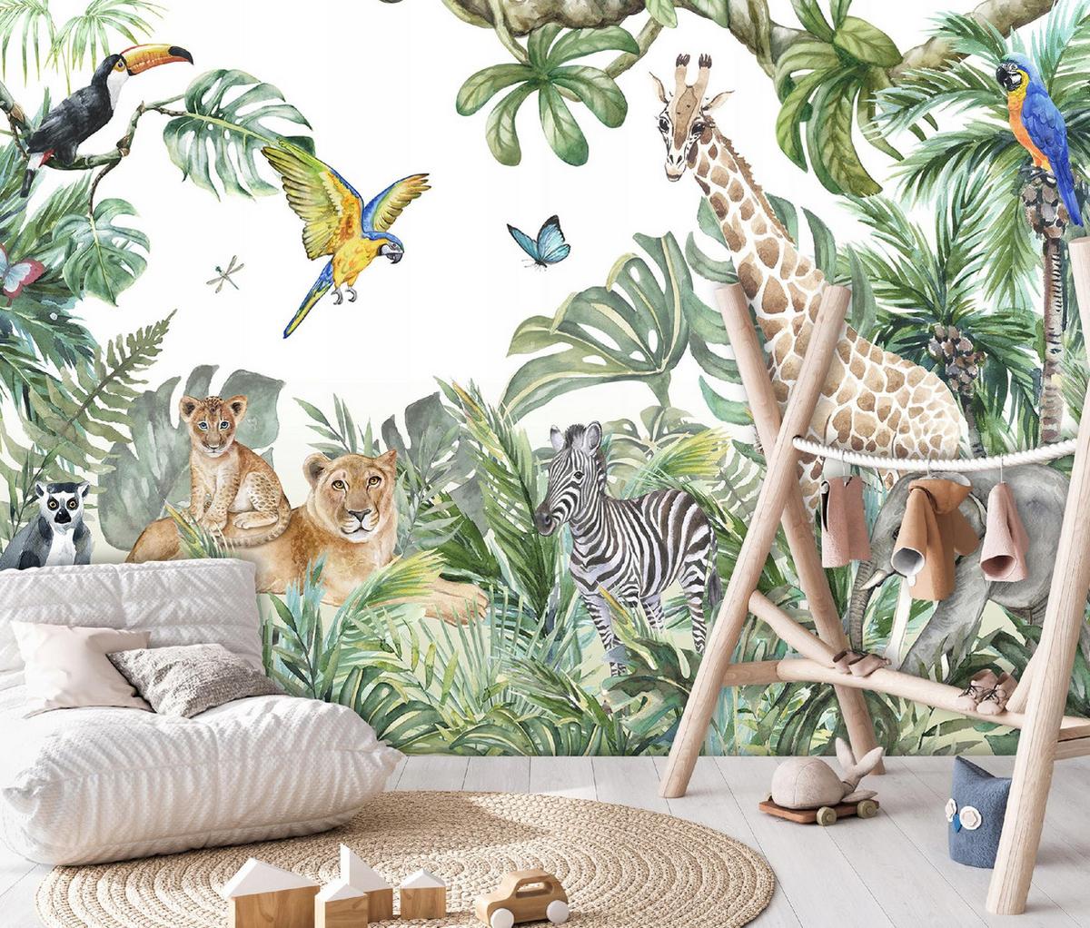 FOTOTAPETE Kinderzimmer Wald Vlies Tapete 400x280 - Multicolor, Papier (400/280cm) - Wallarena