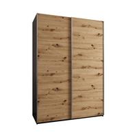 SCHWEBETÜRENSCHRANK 245,5/180/64 2-türig - Silberfarben/Schwarz, Holz/Metall (180/245/64cm) - Abiks Möbel