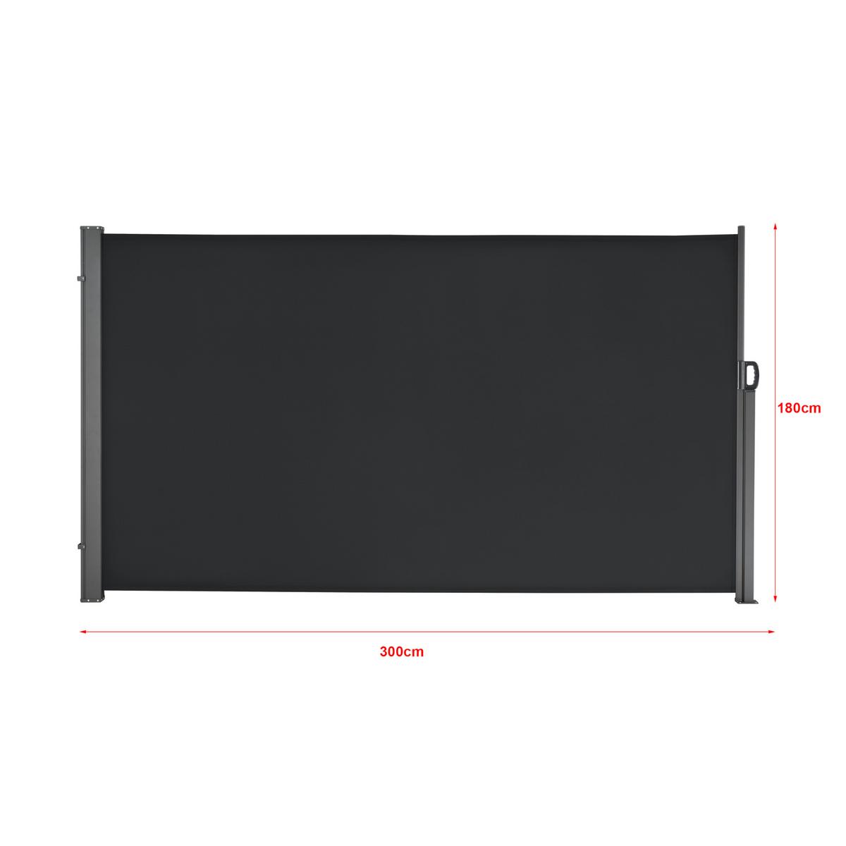 SEITENMARKISE Mulhacén - Schwarz, Textil (300/180cm) - pro.tec