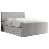 BOXSPRINGBETT KING DOREN 120/200 Hellgrau Struktur - H3 - Hellgrau, Holz/Textil (120/200cm) - MKS