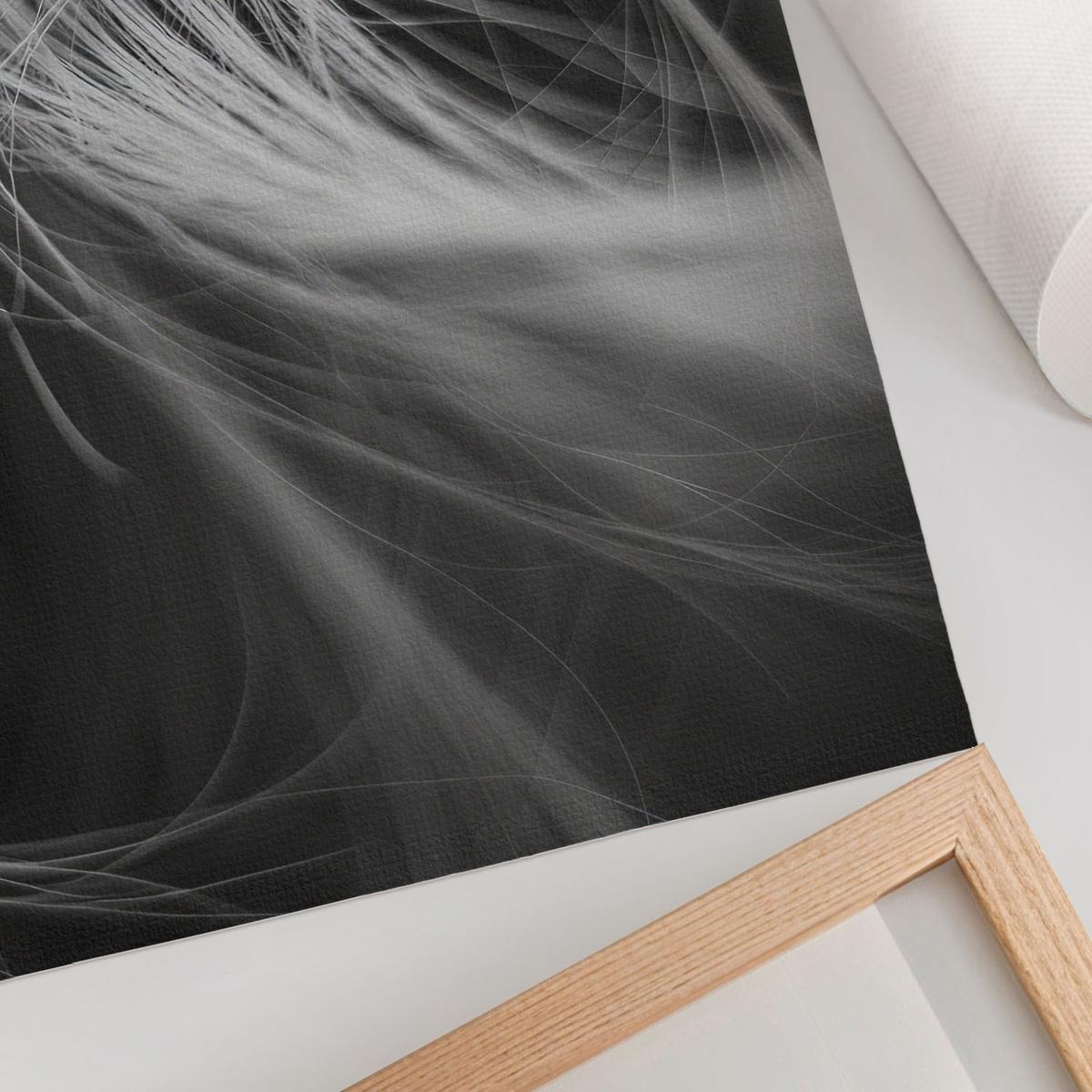 POSTER - 29x42 cm - Pixel - Verfilztes Haar - Weiß, Textil (29/42/0.1cm) - TULUP