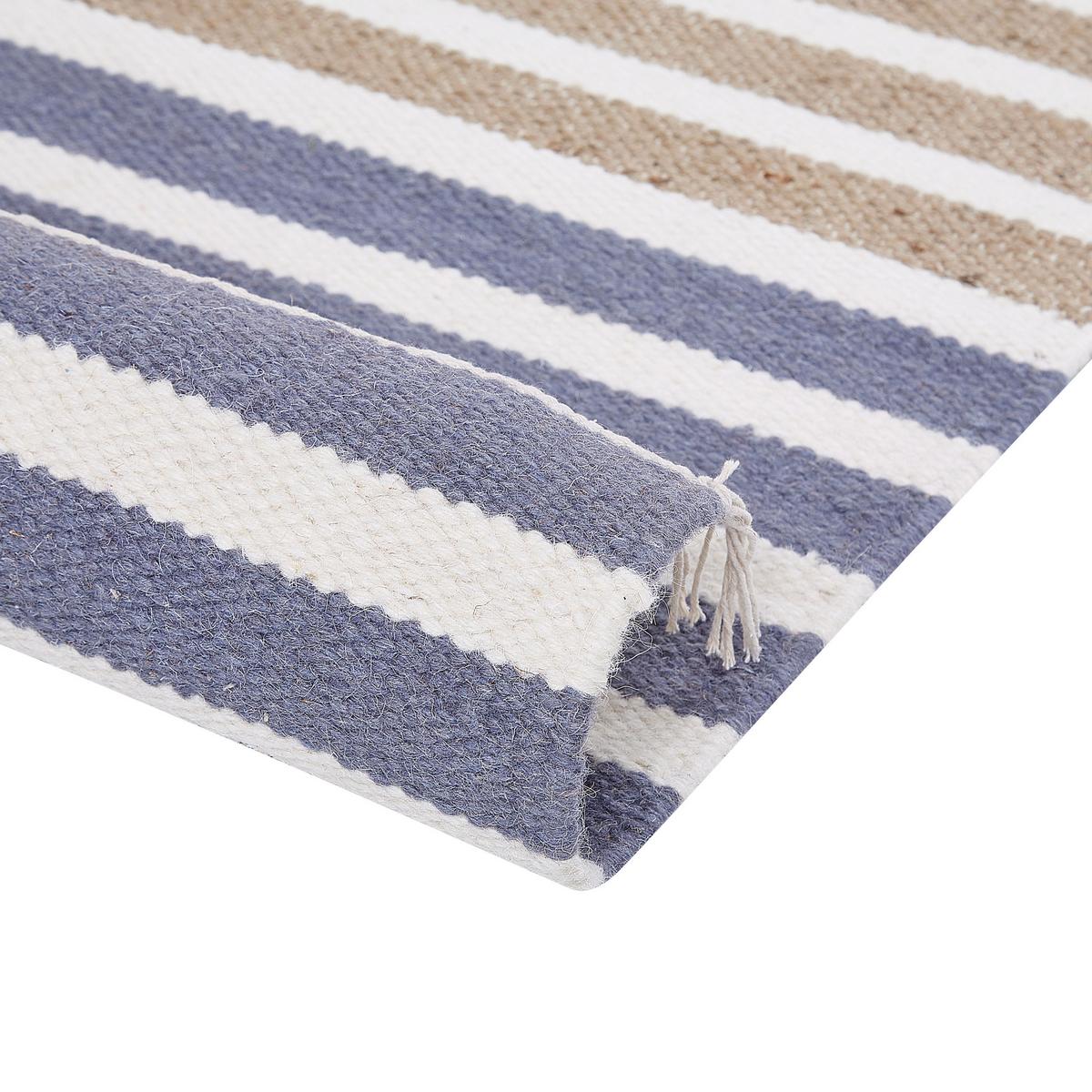 TEPPICH geflochten Engiz 200/140 cm - Multicolor, Textil (140/200cm) - Beliani