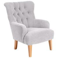 SESSEL Kaiya Bezug Veloursstoff Buche natur / silber - Hellgrau, Kunststoff (71/97/82cm) - 58aufmkessel