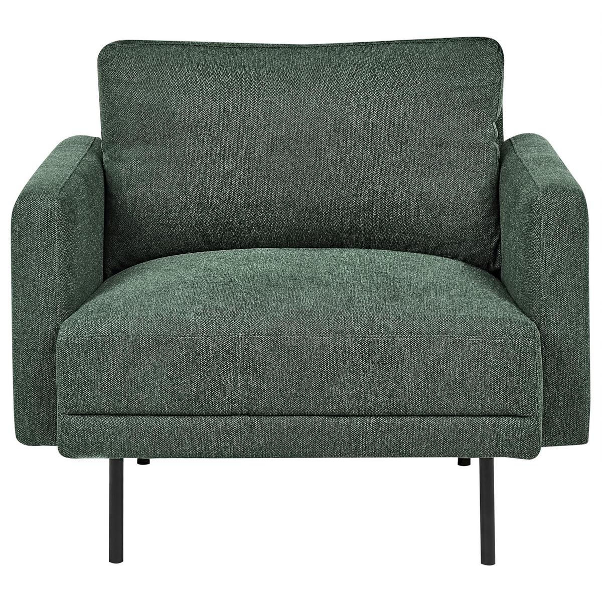 SESSEL Stoff Dunkelgrün Breda - Schwarz/Grün, Textil (100/85/85cm) - Beliani