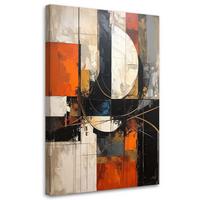 WANDBILD, Moderne bunte Abstrakt Textur - Orange, Textil (60/90cm) - Feeby