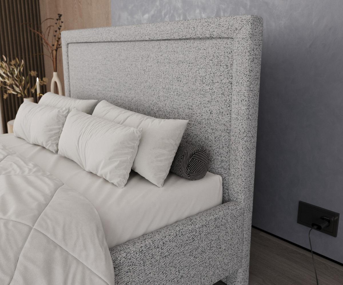 POLSTERBETT Vega 140/200 cm Grau im Riva Stoff - Naturfarben/Grau, Holz/Holzwerkstoff (140/200cm) - AltaBeds