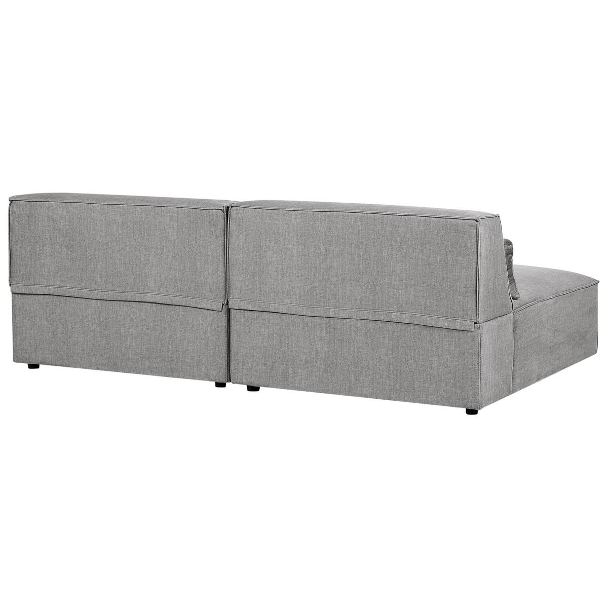 2-SITZER-SOFA grau ohne Armlehnen Hellnar - Grau, Textil (204/70/126cm) - Beliani