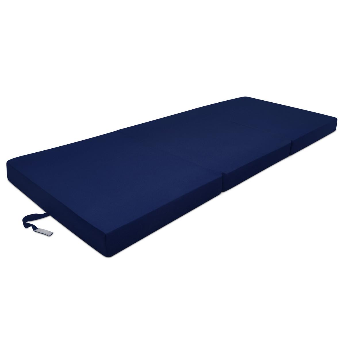 KLAPPMARTATZE Campix 200/100/10 cm Schwarz - Dunkelblau, Textil (90/200cm) - Beautissu 