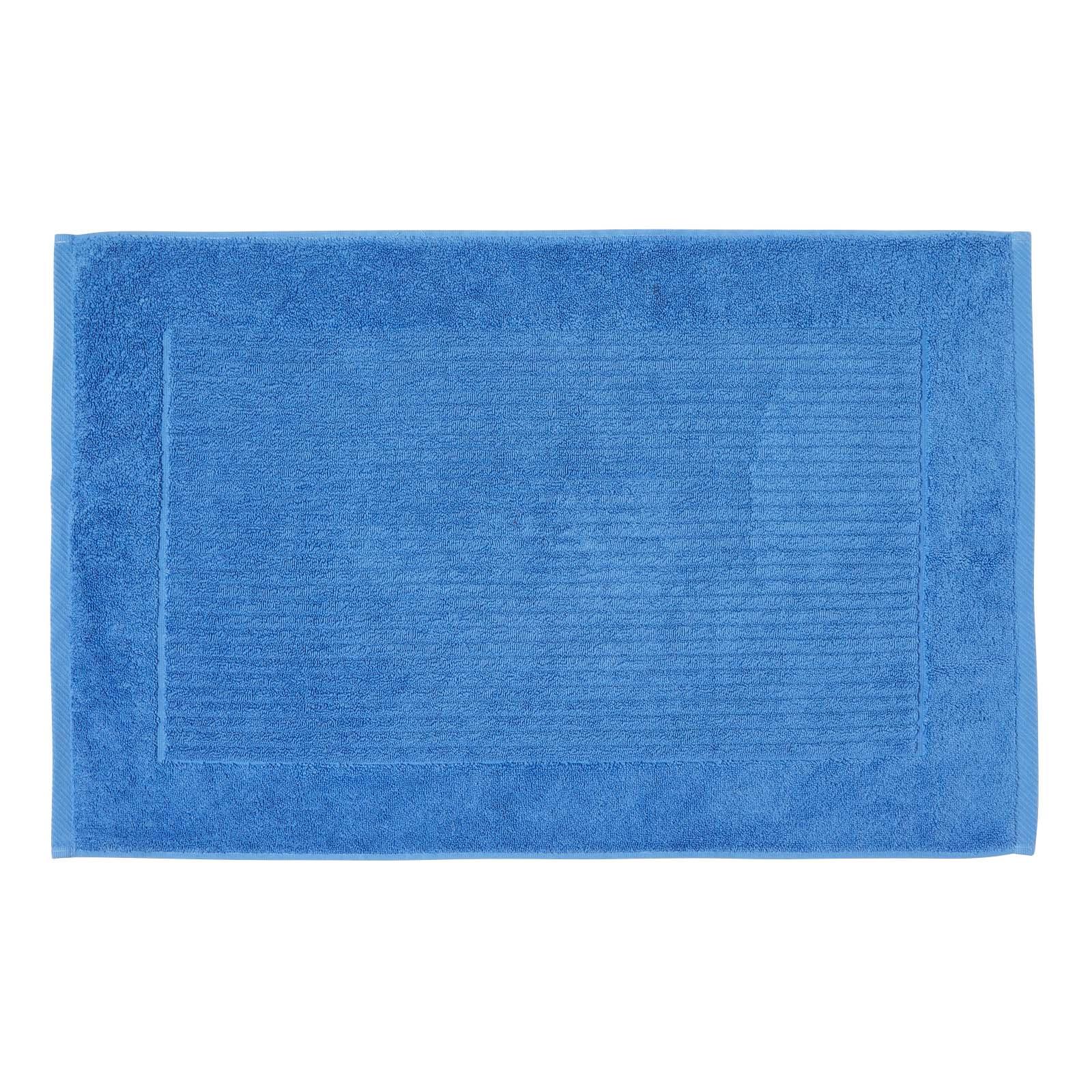 BADEMATTE Imperial 50/80 cm, Baumwolle - Blau, Textil (50/80cm) - Homescapes