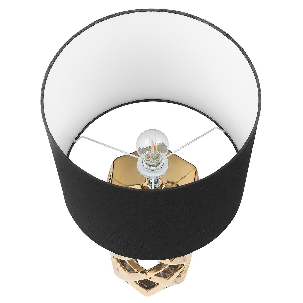TISCHLAMPE Selja 35/35/71 cm - Schwarz, Keramik (35/35/71cm) - Beliani
