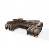 WOHNLANDSCHAFT Bastien - Beige, Holzwerkstoff/Textil (350/95/195cm) - Fun Möbel