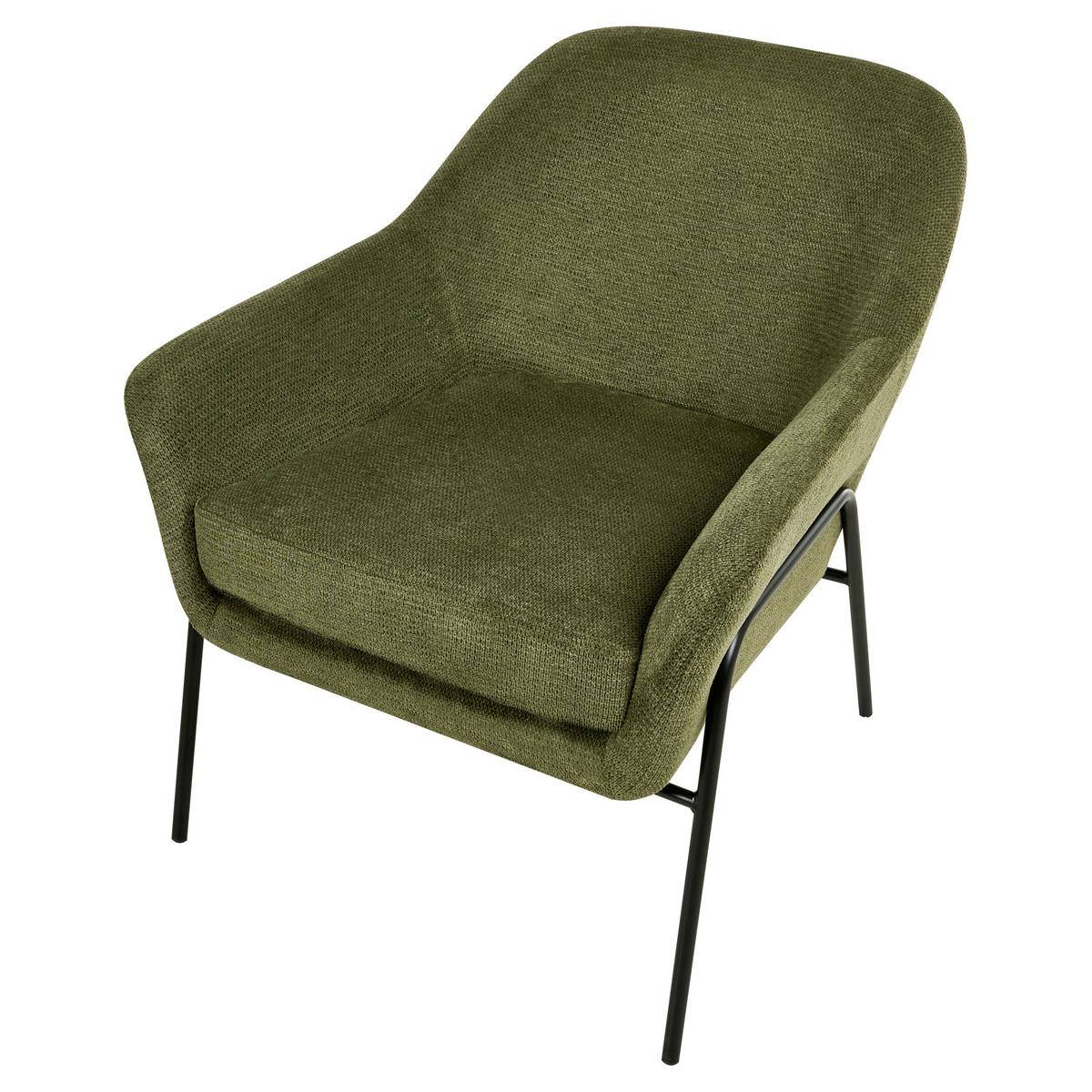 SESSEL Grün Veddige - Schwarz/Grün, Textil (74/85/82cm) - Beliani