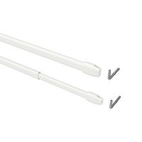 SCHEIBENSTANGEN / VITRAGESTANGEN Geno 30-50 cm, oval, Weiß, Packung 2 Stück - Weiß, Kunststoff/Metall (1/1.5/50cm) - INTERDECO