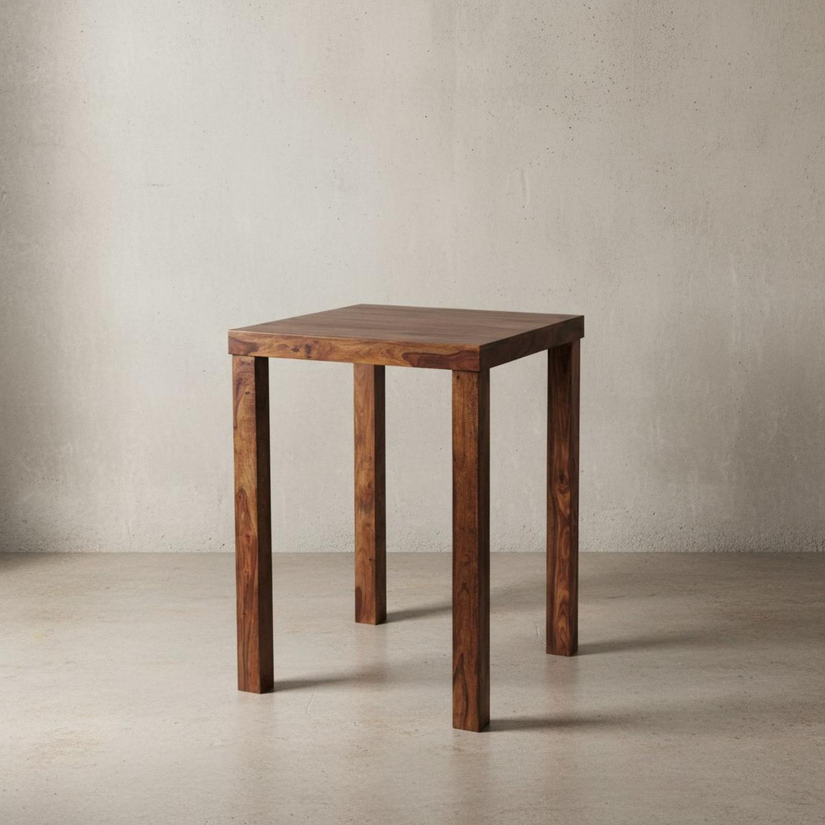 BARTISCH – Rustikal, Massivholz, stabile Konstruktion, individuelles Design - Braun, Holz (80/80/110cm) - KADIMA DESIGN