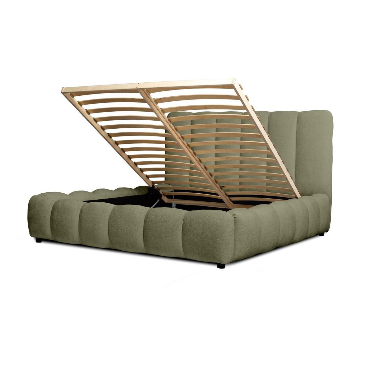 POLSTERBETT Heda Perfect Harmony - Grün, Holzwerkstoff/Textil (180/200cm) - Fun Möbel