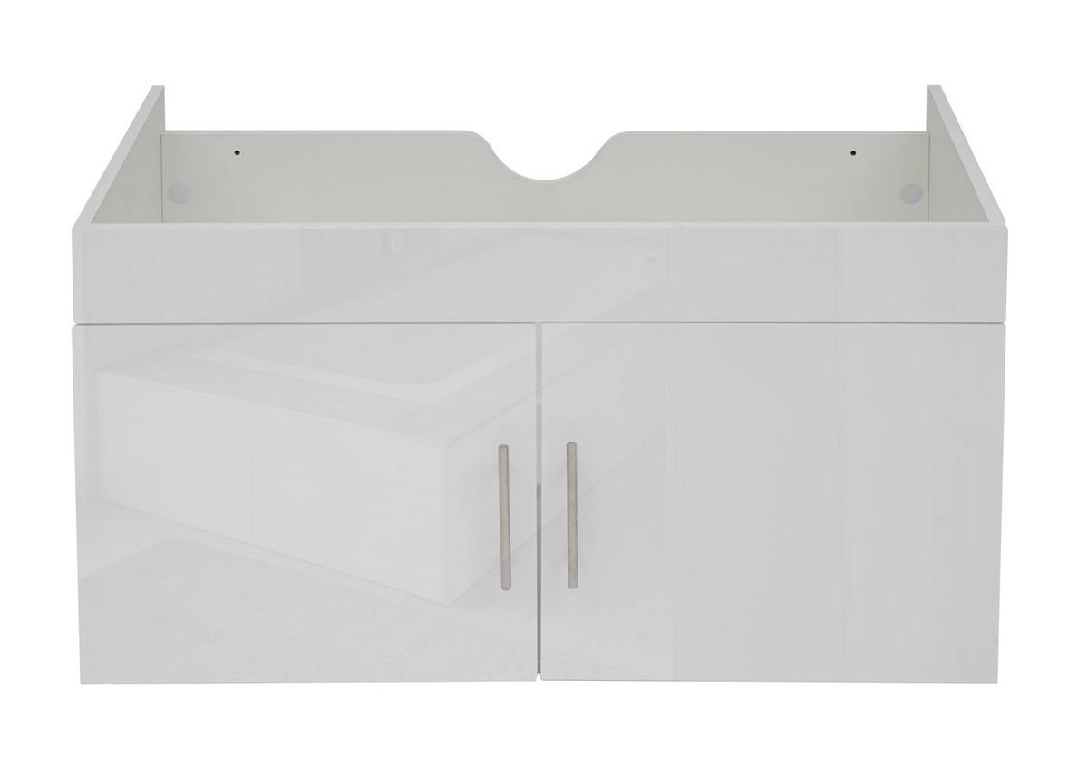 WASCHBECKENUNTERSCHRANK Weiß - Weiß, Holz (90/48/46cm) - MCW