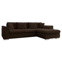 ECKSOFA Diana Cord, Seite: Rechts - Nussbaumfarben, Holz/Textil (280/160cm) - MIRJAN24