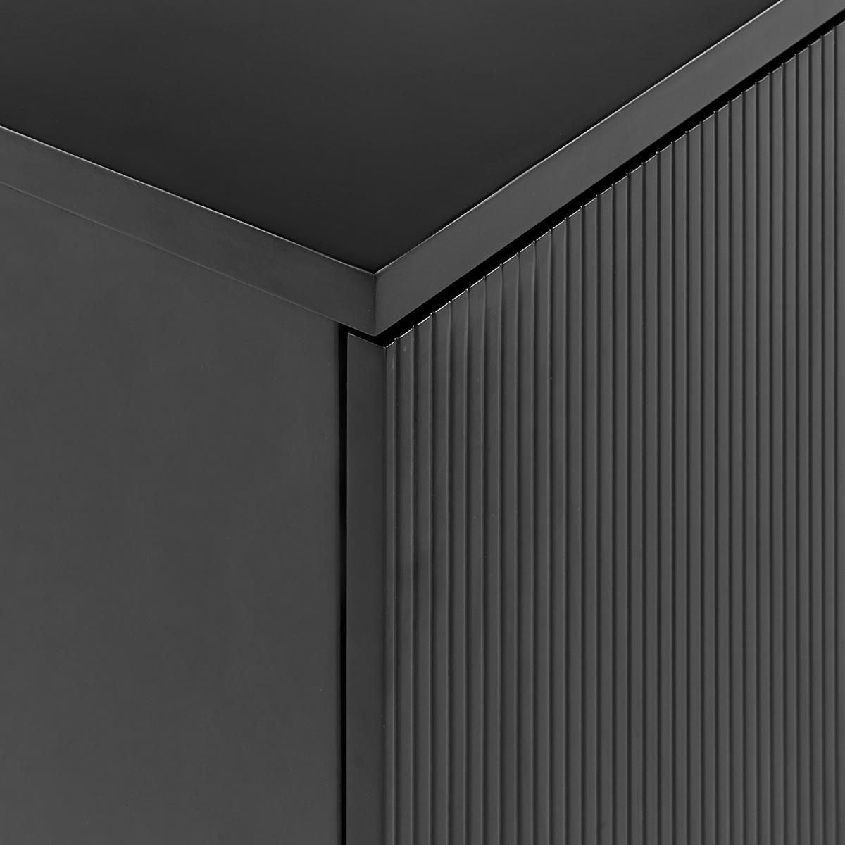 WASCHBECKENUNTERSCHRANK wandmontiert 80 cm Schwarz Alzira - Schwarz, Holzwerkstoff (80/40/52cm) - Beliani