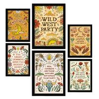 POSTER Set Mit 6 Wundervoller Wildwest Ästhetische A3 & A4 Rahmenlos - Klar, Papier (29/3cm) - Nacnic
