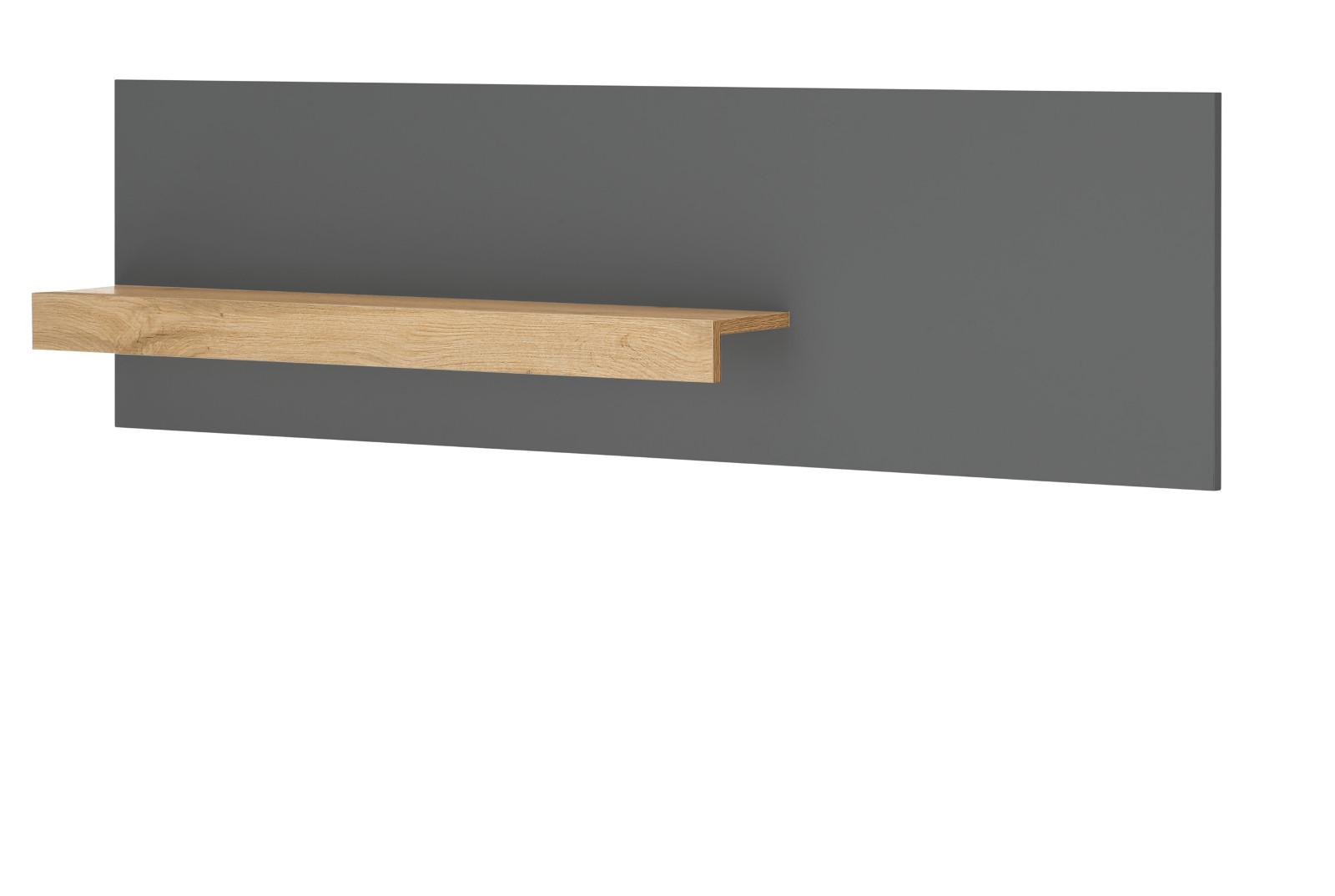 WANDREGAL grau matt, Eiche Wotan 140 cm, Aktenregal für Homeoffice und Büro - Eiche Wotan/Grau, Holzwerkstoff (140/40/17cm) - Furn.Design