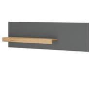 WANDREGAL grau matt, Eiche Wotan 140 cm, Aktenregal für Homeoffice und Büro - Eiche Wotan/Grau, Holzwerkstoff (140/40/17cm) - Furn.Design