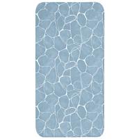 WC-VORLEGER Organisch - Muster - Blau Toilettenvorleger 60x120 cm - Hellblau, Textil (60/1cm) - OnlyWow