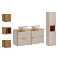 BADMÖBEL 120.4cm Manoa 2er-Set Kaschmir - Kaschmir, Holzwerkstoff (120.4/59/40cm) - Petits-meubles