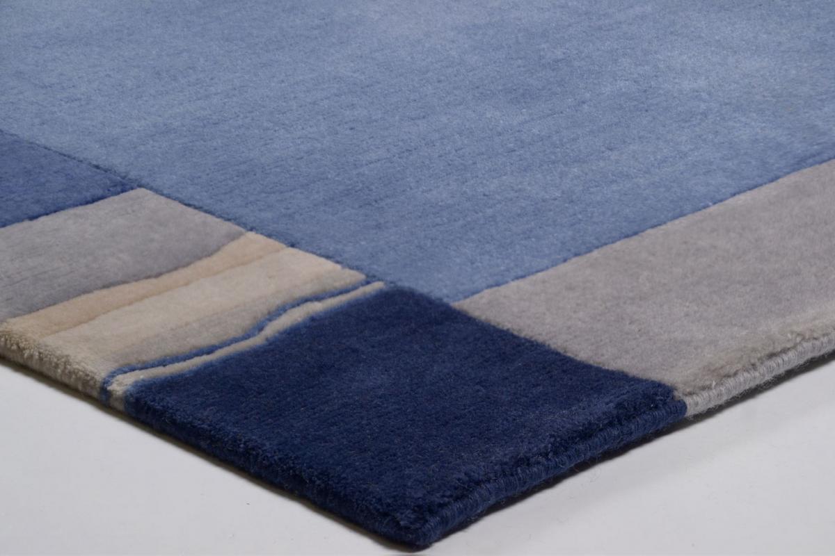 WOLLTEPPICH Avanti 40x60 cm - Blau, Textil (40/60cm) - THEKO