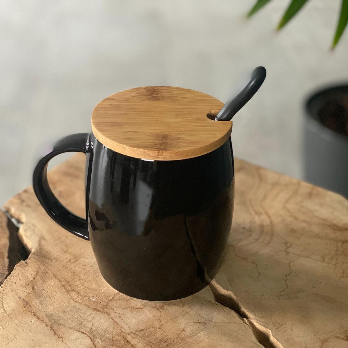 KAFFEETASSE TEETASSE (2er-Set) - Schwarz, Keramik (9/10.5/12.5cm) - Intirilife