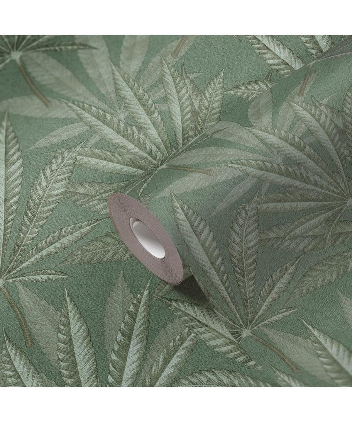VLIESTAPETE Grün 53/1005 cm - Grün, Textil (53/1cm) - KUNSTLOFT