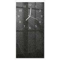 WANDUHR aus Glas 30x60 cm - Marmor - Grau, Glas (30/60/0.4cm) - TULUP