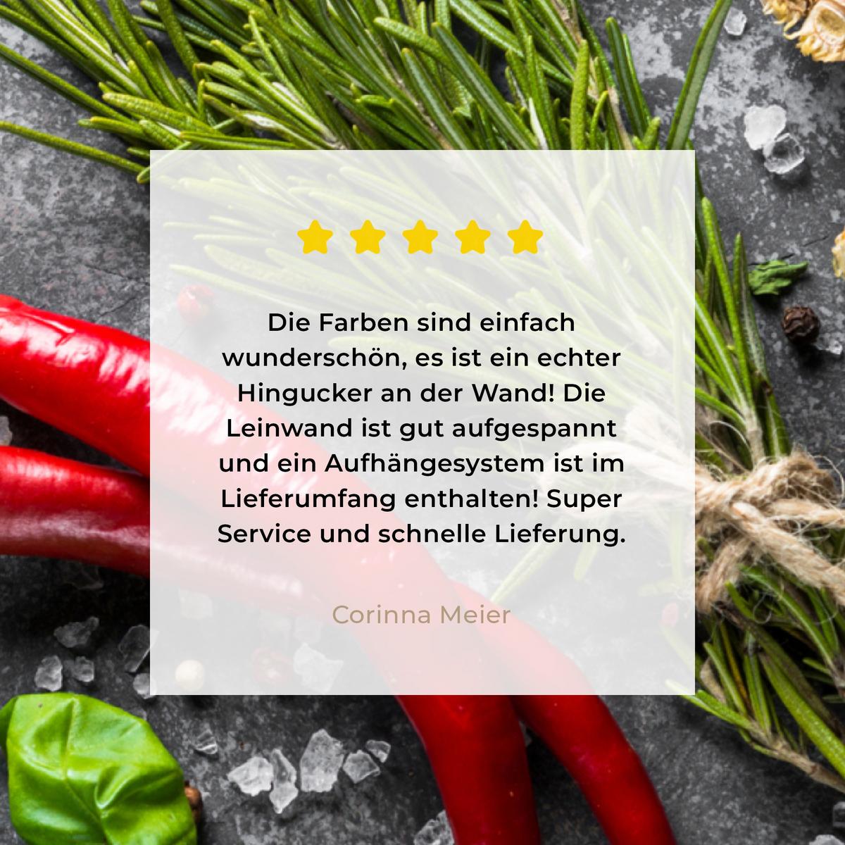 LEINWANDBILD Pfeffer - Kräuter - Gewürze - Beton Wandbild Wohnzimmer 60x80 cm - Dunkelgrau, Textil (60/80cm) - MuchoWow