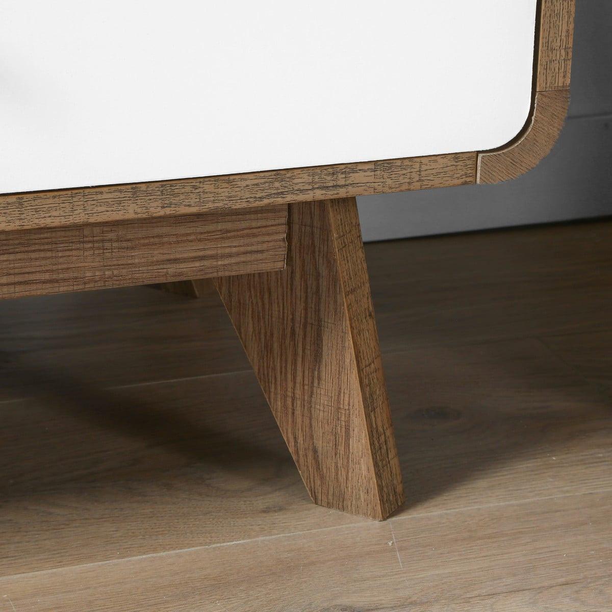 TV-MÖBEL 2 türen und 2 fächer albura 39/53/128,5 cm - Nussbaumfarben, Holzwerkstoff (39/53/46.5cm) - Calicosy