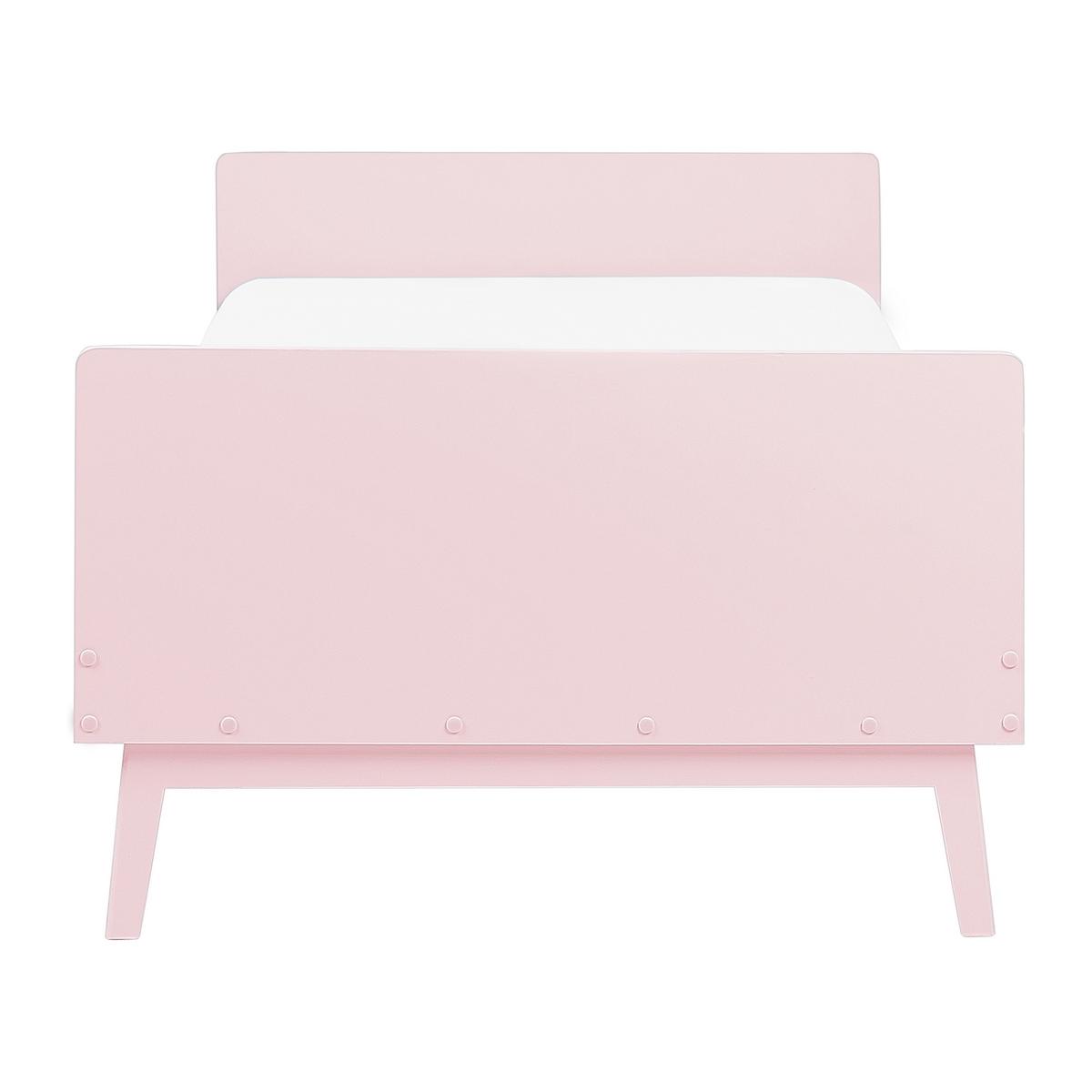 BETT mit Lattenrost 90x200 cm Rosa Bonnac - Pink, Holz (90/200cm) - Beliani